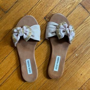 Steve Madden pink rhinestone bow sandals